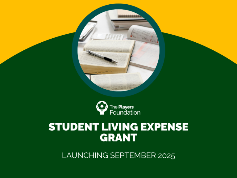 Foundation offers student living grants to support ex-players at university